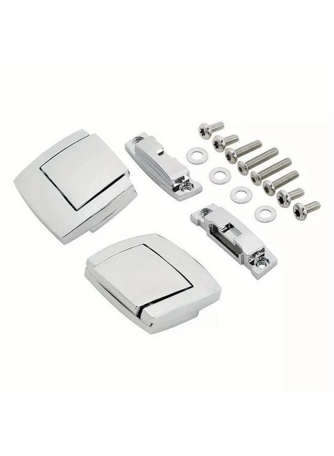 Chrome Motorcycle Luggage Lock Detachable Strap For Harley FLHTC FLHTCU FLHTP FLHTK - Image 2